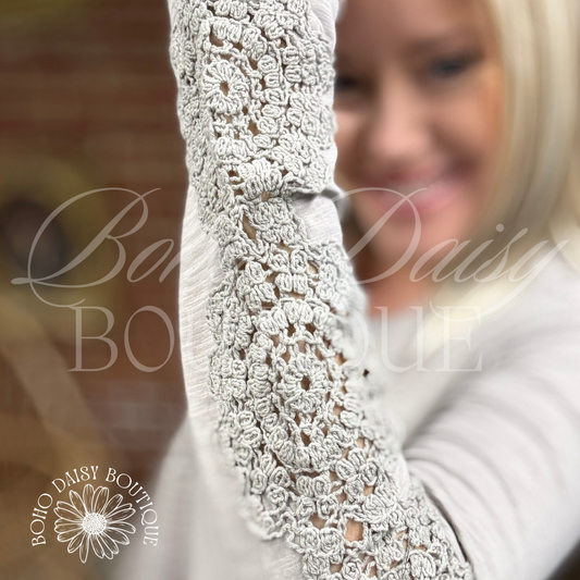 Crochet Detailed Long Sleeve
