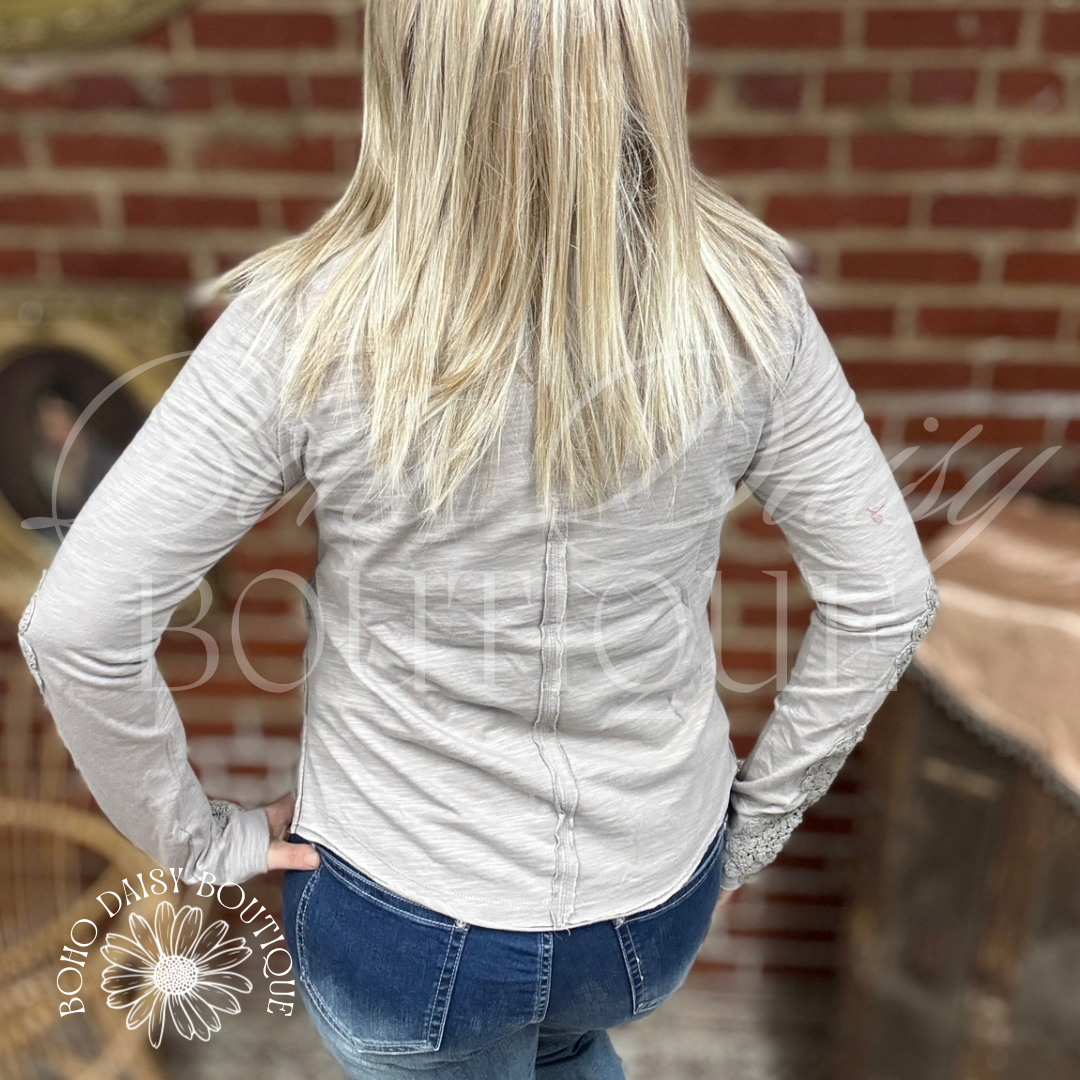 Crochet Detailed Long Sleeve