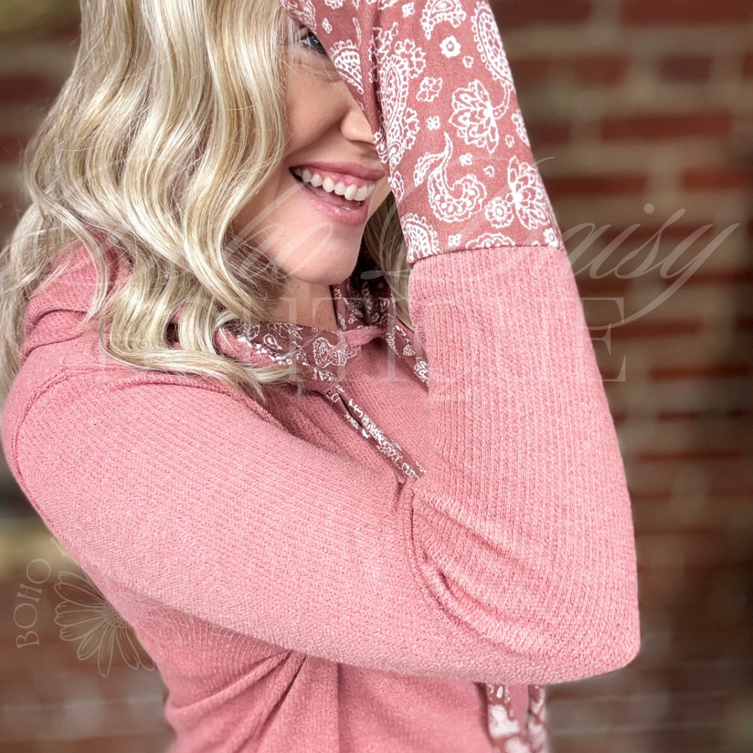 Blush Paisley Hoodie/Sweater