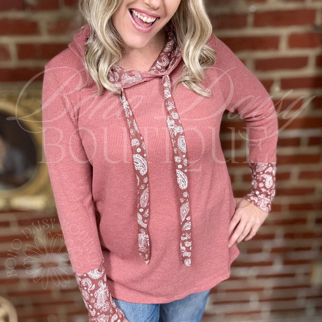 Blush Paisley Hoodie/Sweater