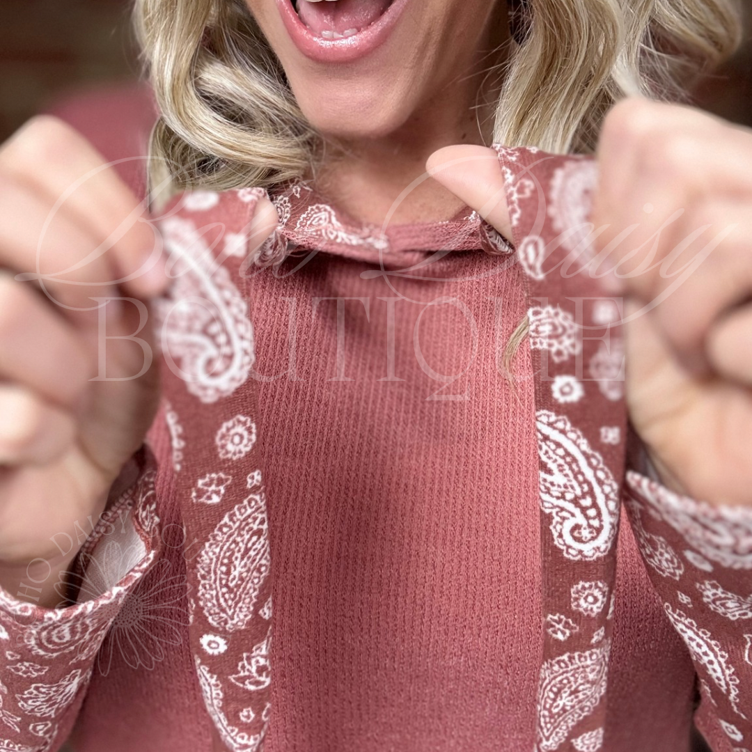Blush Paisley Hoodie/Sweater