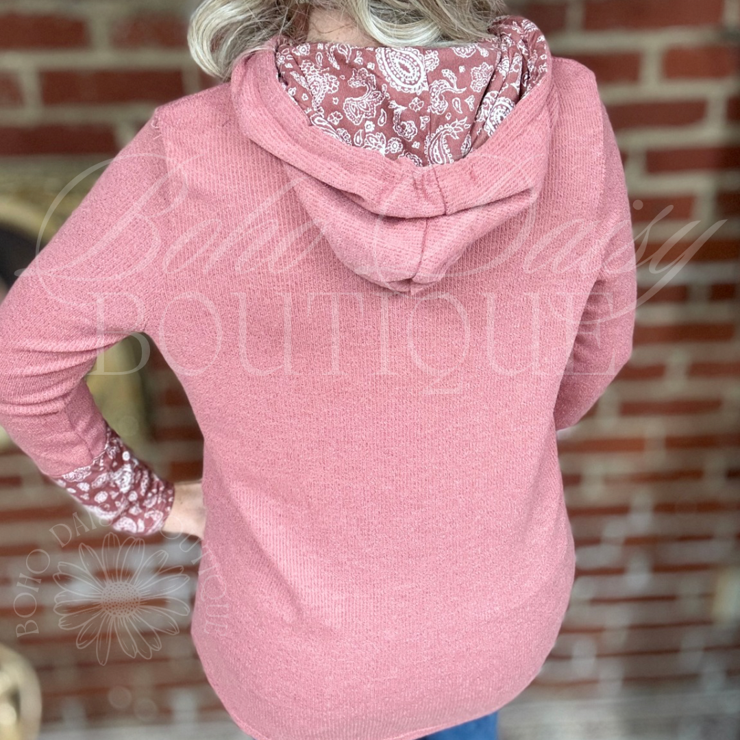 Blush Paisley Hoodie/Sweater