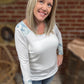 Blue Sky Paisley Long Sleeve