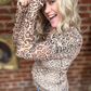 Leopard Mesh Long Sleeve Shirt