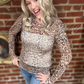 Leopard Mesh Long Sleeve Shirt