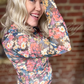 Floral Mesh Long Sleeve Shirt