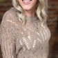 Taupe Boho Knit long Sleeve Sweater