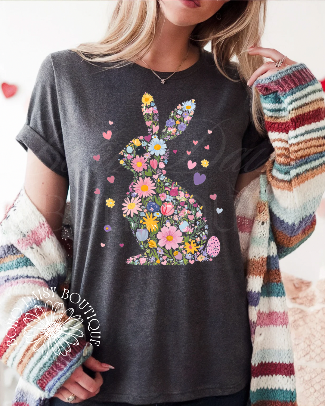 Floral Rabbit Graphic T